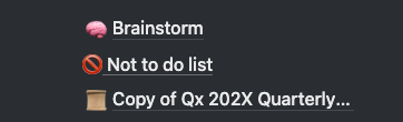 Not to do list
